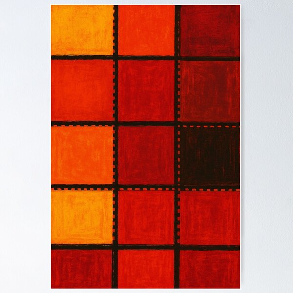 Item preview, High-contrast abstract checkered art in red designed and sold by optimusprime39.
