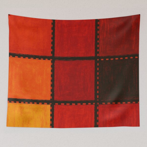 Item preview, High-contrast abstract checkered art in red designed and sold by optimusprime39.