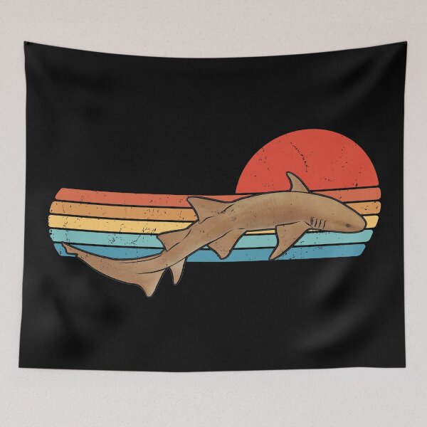 Item preview, Tawny Nurse Shark Retro Sunset designed and sold by NicGrayGraphic.