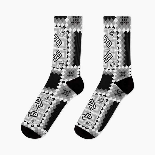Item preview, Monochrome Pixel Greek Key Pattern designed and sold by Khwanchai.