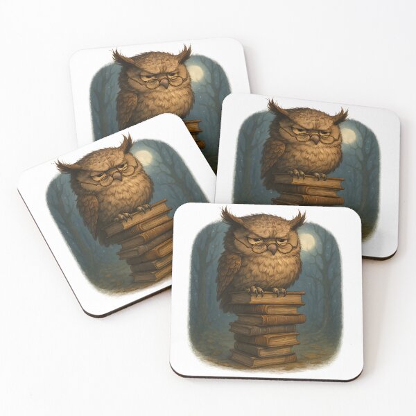 Item preview, Grumpy Wise Owl - Book Lover's Companion designed and sold by PufftailStudio.
