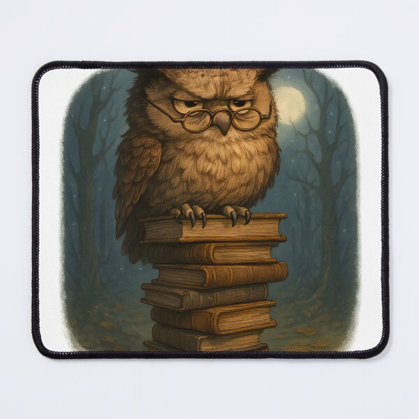 Item preview, Grumpy Wise Owl - Book Lover's Companion designed and sold by PufftailStudio.