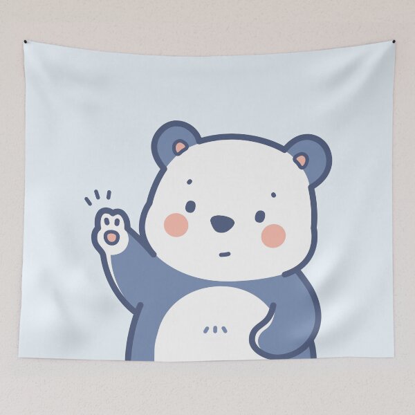 Item preview, Cute bear makes a victory gesture designed and sold by sftz.