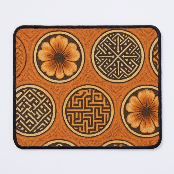 Item preview, floral art pattern in orange colour designed and sold by optimusprime39.