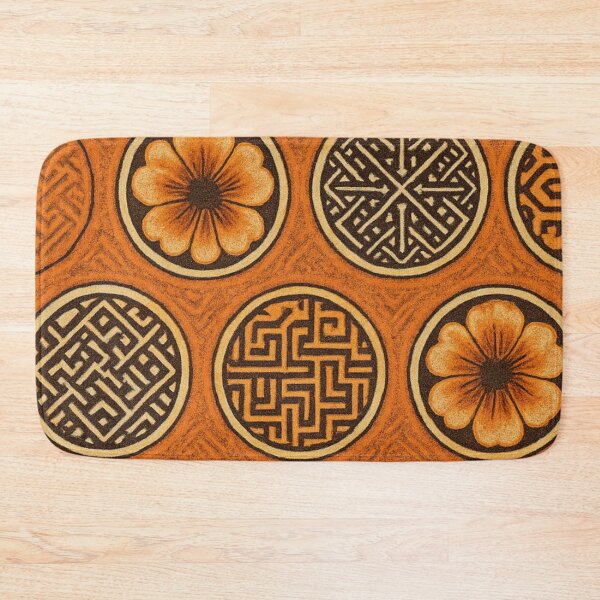 Item preview, floral art pattern in orange colour designed and sold by optimusprime39.