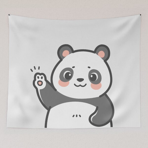 Item preview, Cute Panda makes a victory gesture designed and sold by sftz.