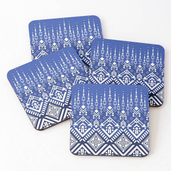 Item preview, Geometric Abstract Pattern in Blue and White designed and sold by DesignByNui.