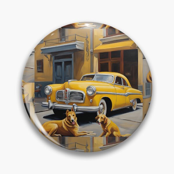 Item preview, Classic Car and Dog Portrait Print designed and sold by Diclebaybas.