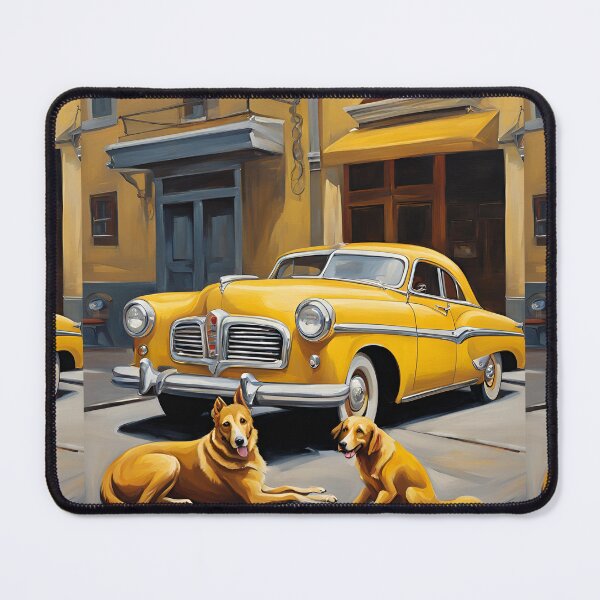 Item preview, Classic Car and Dog Portrait Print designed and sold by Diclebaybas.