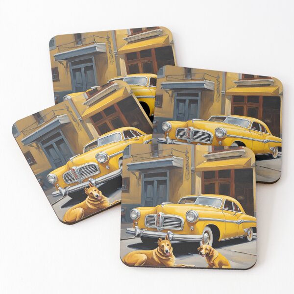 Item preview, Classic Car and Dog Portrait Print designed and sold by Diclebaybas.