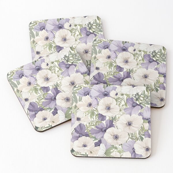 Item preview, Elegant Purple and Cream Flowers with Greenery designed and sold by CoolPixels.