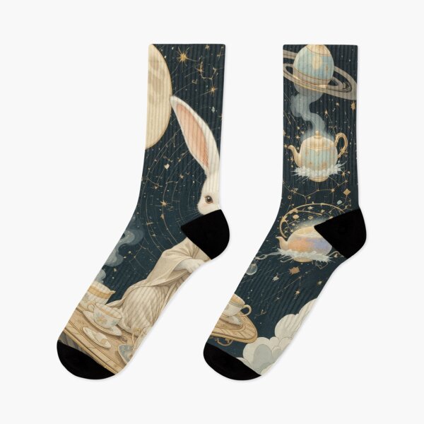 Item preview, Moon Rabbit in Celestial Tea Garden - Whimsical Lunar Aesthetic designed and sold by KhadijaBatool38.