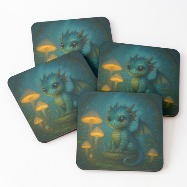 Item preview, Whimsical Baby Dragon in Glowing Mush designed and sold by PufftailStudio.