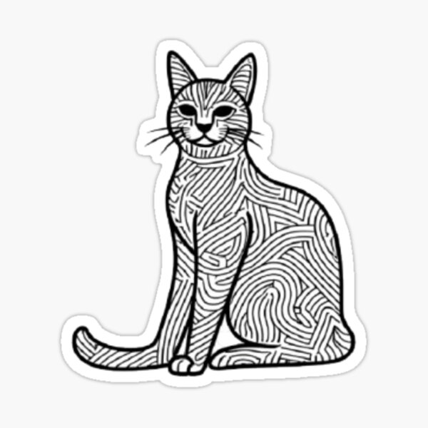 Item preview, A cat playing with intricate pattern inside  designed and sold by Aariq.