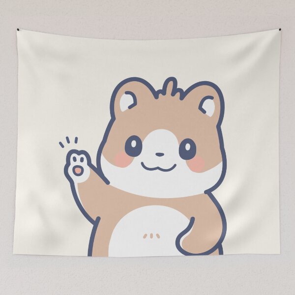 Item preview, Cute hamster makes a victory gesture designed and sold by sftz.