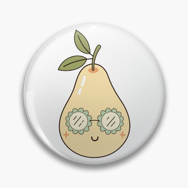 Item preview, Little Cute Pear - Retro Groovy Fruit designed and sold by Julza Art.