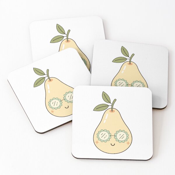 Item preview, Little Cute Pear - Retro Groovy Fruit designed and sold by Julza Art.