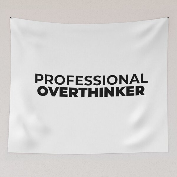 Item preview, Professional Overthinker Sticker – Funny Mental Health Quote Design designed and sold by DKunic.