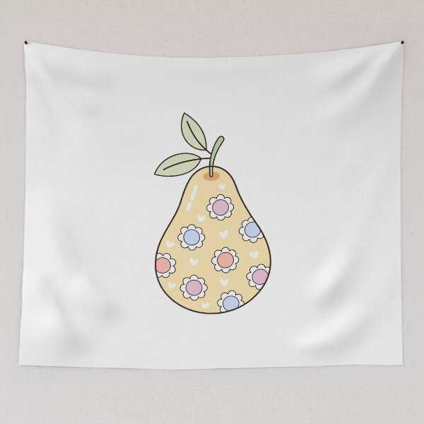 Item preview, Floral Pear - Retro Groovy Fruit designed and sold by Julza Art.
