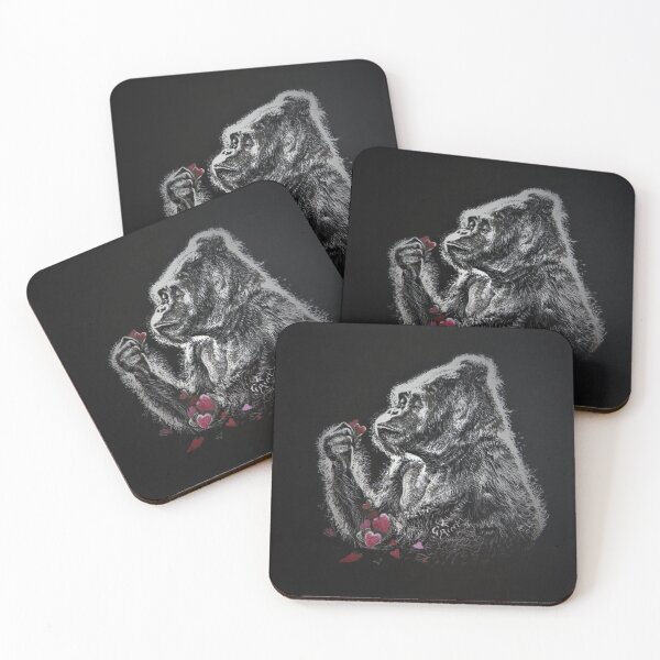 Item preview, So Much Love - Gorilla and hearts designed and sold by LittleLiz.