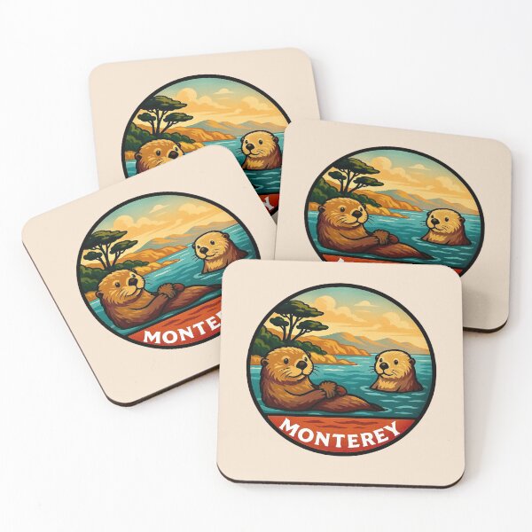 Item preview, Monterey, California - Sea Otters designed and sold by Myra365Art.