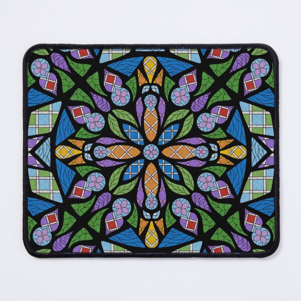 Item preview, Stained Glass Circles With Flowers designed and sold by Oneiromancer’s Trove .