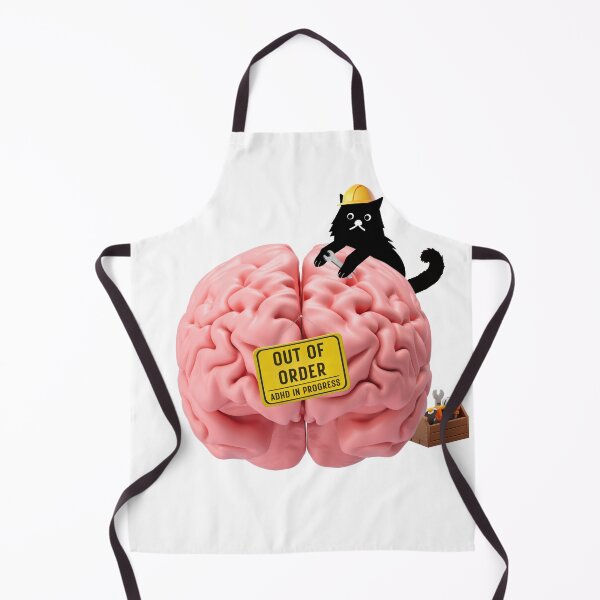 Item preview, Out of Order — ADHD in Progress sign on an ADHD brain designed and sold by VeryADHD.