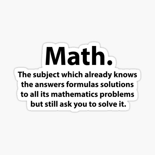Item preview, Math Typography Funny Math designed and sold by Nisha Prabhu.