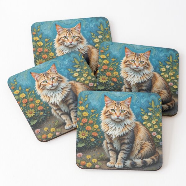Item preview, Impressionist Cat Art  designed and sold by KhadijaBatool38.