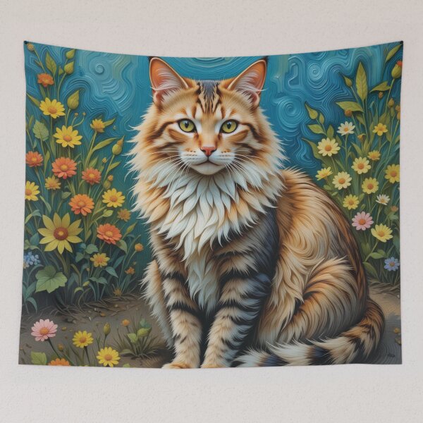Item preview, Impressionist Cat Art  designed and sold by KhadijaBatool38.