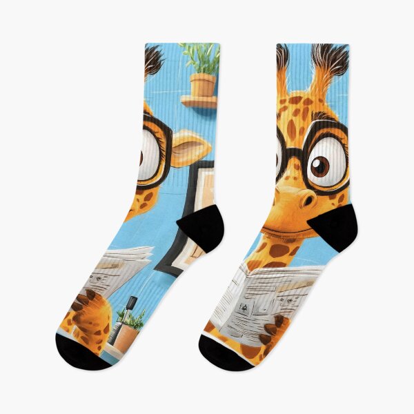 Item preview, Curious Giraffe Morning News Toilet Break designed and sold by B5fivemerch.