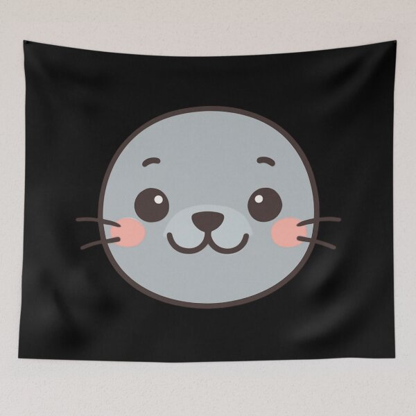 Item preview, Cute Harbor Seals content smile designed and sold by DamioPolArt.
