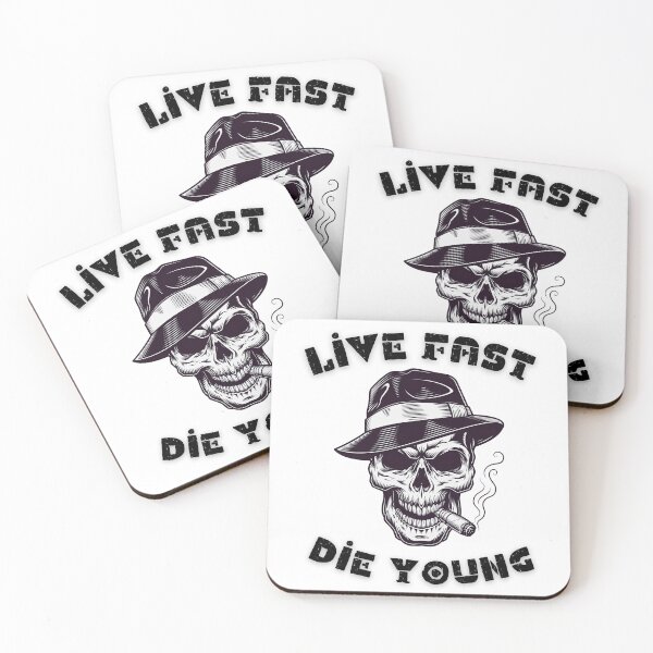 Item preview, Live Fast, Die Cool - Skull with Style designed and sold by Teenomix.