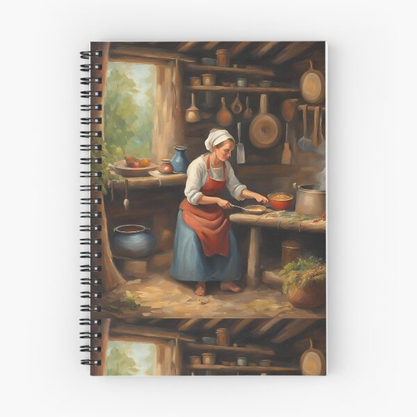 Item preview, Rustic Cooking Scene Print designed and sold by Diclebaybas.