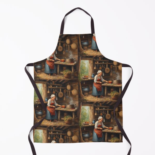 Item preview, Rustic Cooking Scene Print designed and sold by Diclebaybas.