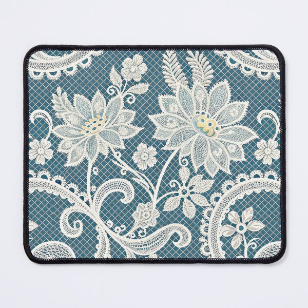Item preview, Elegant Seamless Teal Lace Floral Pattern. designed and sold by ML-Media.