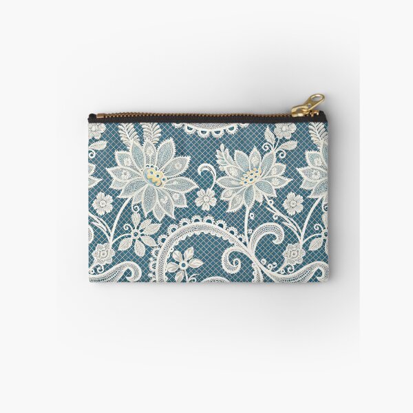 Item preview, Elegant Seamless Teal Lace Floral Pattern. designed and sold by ML-Media.