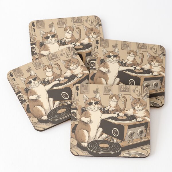 Item preview, Cool Cats DJing designed and sold by Diclebaybas.