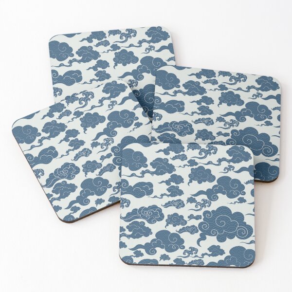 Item preview, Japanese Chinese Cloud Motif – Elegant Blue Seamless Pattern designed and sold by CHAYOST.