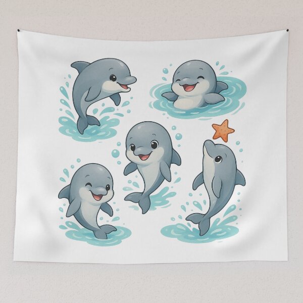 Item preview, Five liittle dolphins designed and sold by DKunic.