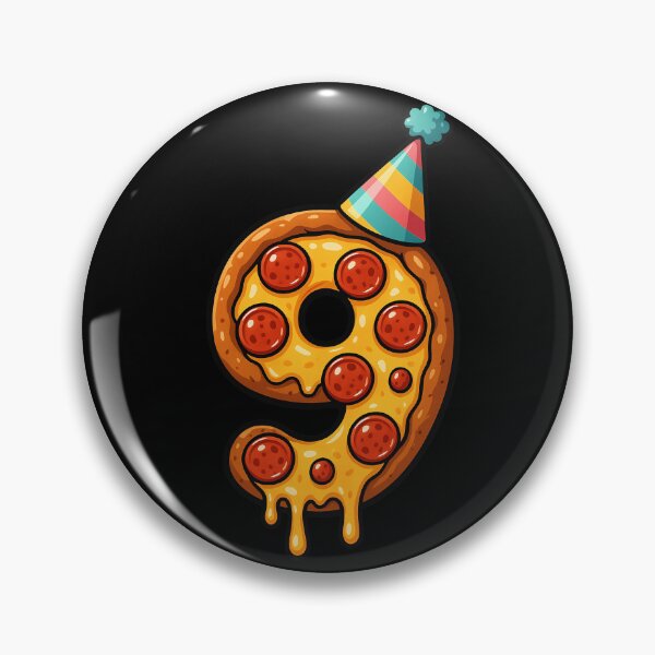 Item preview, Pizza 9th Birthday 9 Years Old Food Lover Happy Bday Men Women designed and sold by rafaeltto.