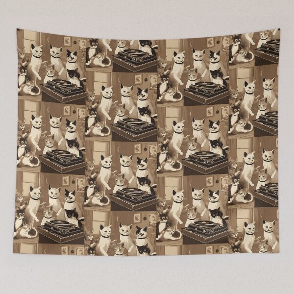 Item preview, Cool Cats Playing Vinyl designed and sold by Diclebaybas.