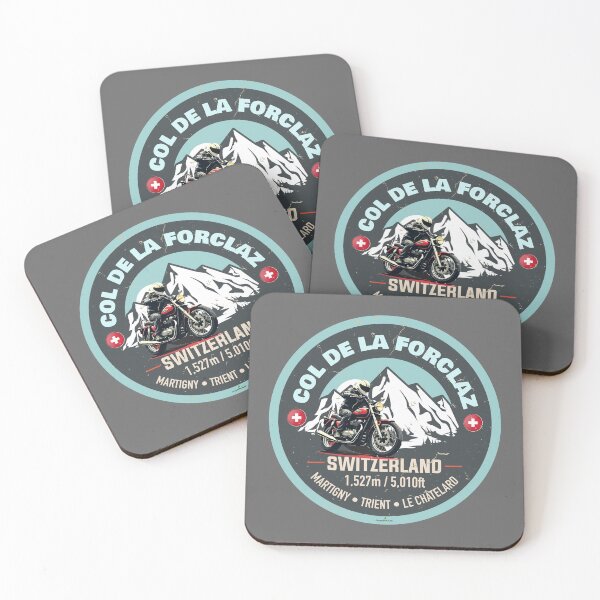 Item preview, Col De La Forclaz Switzerland Swiss Motorcycle Sticker TShirt 01 designed and sold by OuterShellUK.