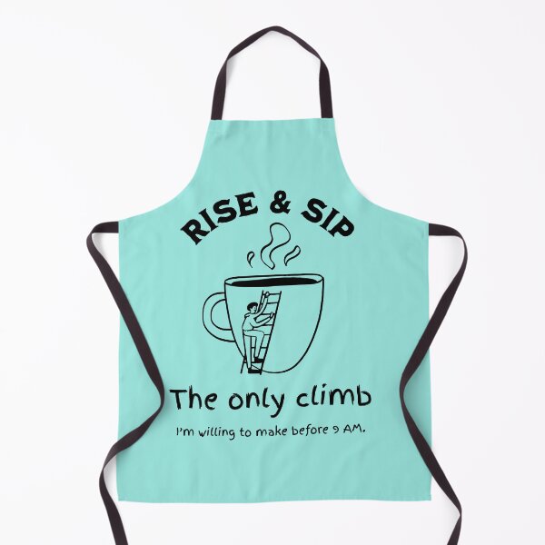 Item preview, RISE & SIP - Minimalist Coffee Lover Motivational Quote designed and sold by Lucky Streetwear.