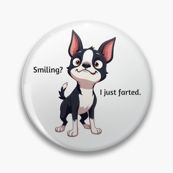 Item preview, Funny Dog Shirt – "Smiling? I Just Farted" – Cute Cartoon Puppy Humor Tee designed and sold by CWtee.