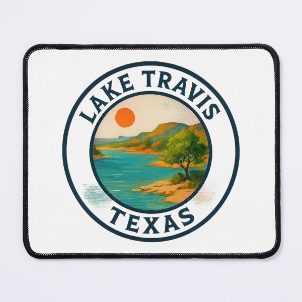 Item preview, Lake Travis Texas - Scenic Travel Badge Design designed and sold by inkNext.