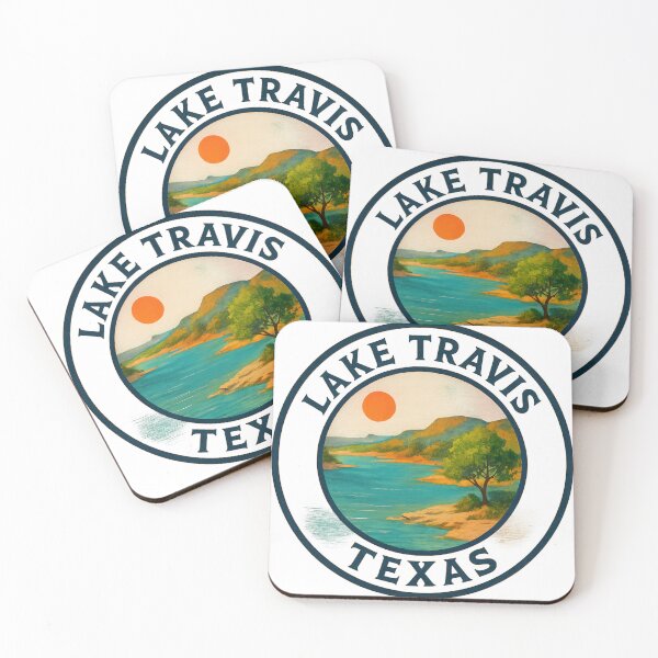 Item preview, Lake Travis Texas - Scenic Travel Badge Design designed and sold by inkNext.
