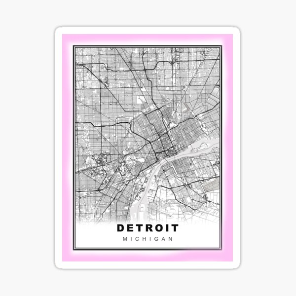 Item preview, Minimalist Detroit Map designed and sold by Tamas Das.