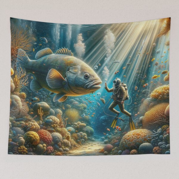 Item preview, Encounter with the Big Fish designed and sold by M-Y-A-R-T-.