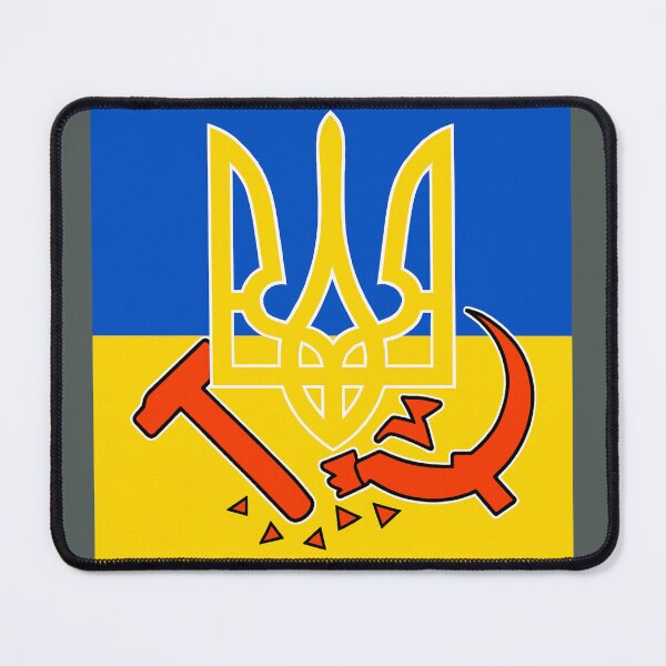 Aperçu de l'œuvre Le trident ukrainien brise le marteau et la faucille soviétiques créée et vendue par AnTartstudios.